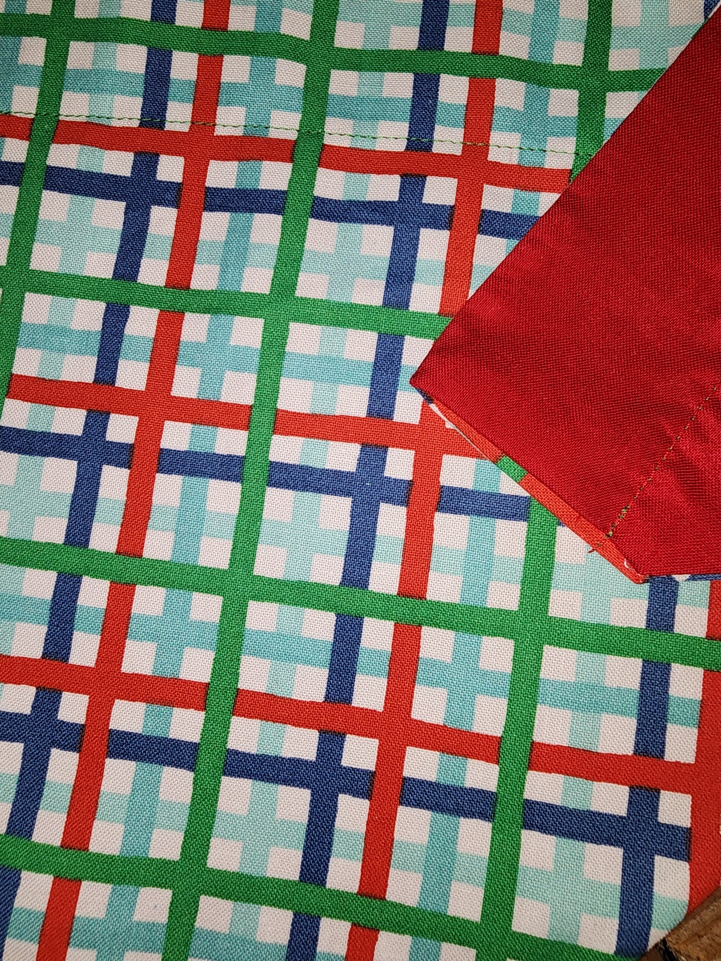 Plaid Large Dog Bandana