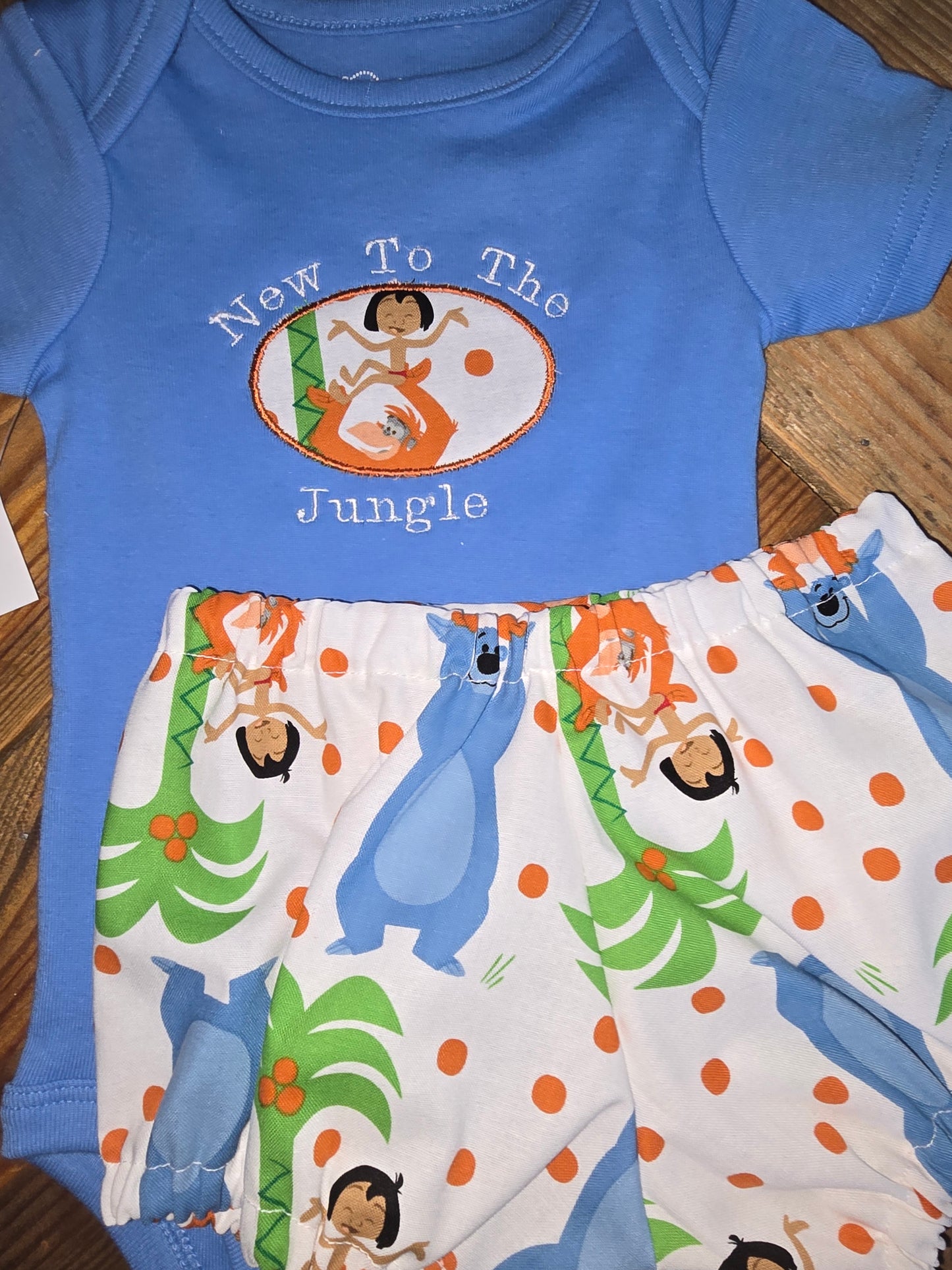 Jungle Book Themed New to the Jungle Two Piece Size 6m Outfit