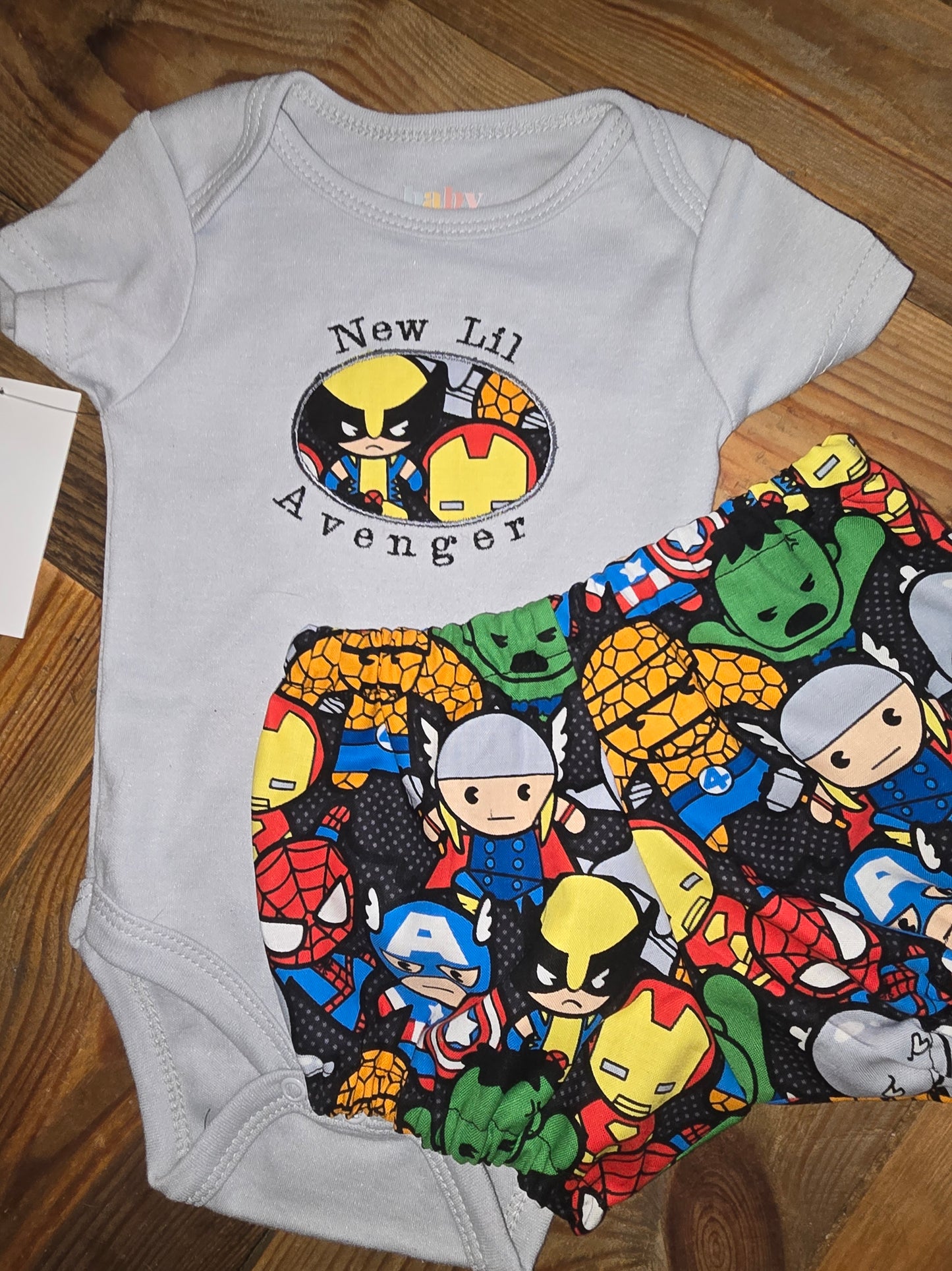 New Lil Avenger Size 3/6 m Two Piece Set