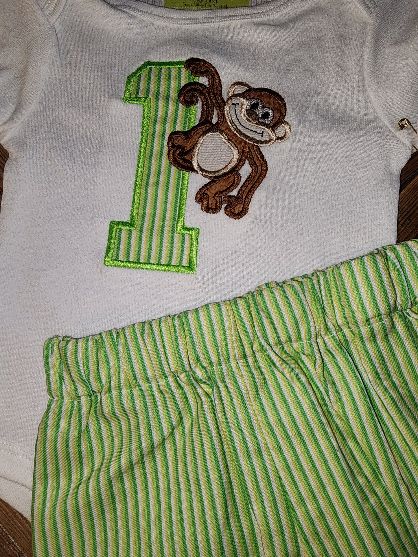 Monkey Size 12m Two Piece Birthday Set