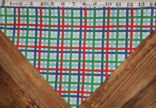 Plaid Large Dog Bandana