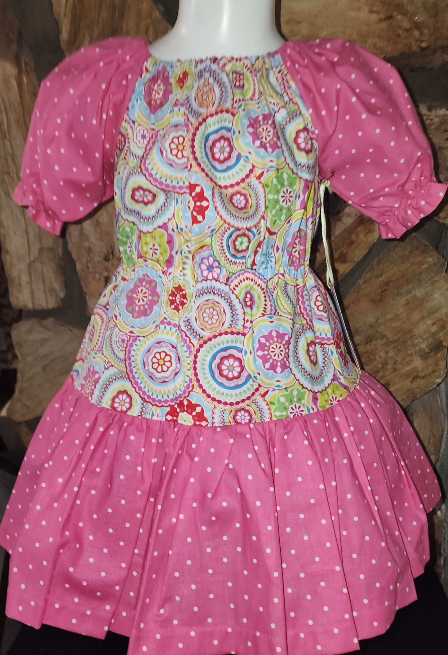 Modern Flowers and Circles Size 18/24m Dress