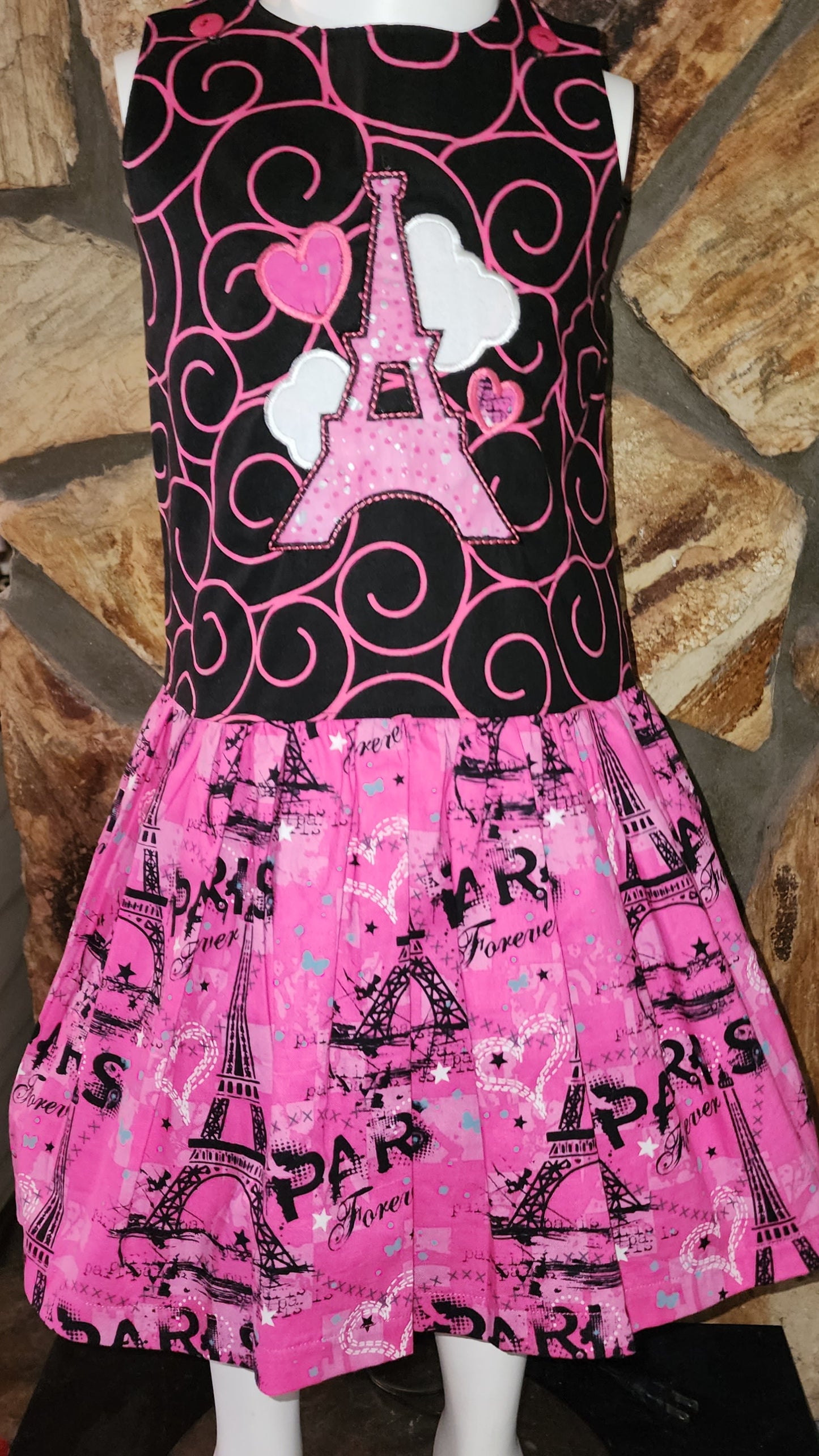 Eiffel Tower Paris Themed Size 5/6 Dress