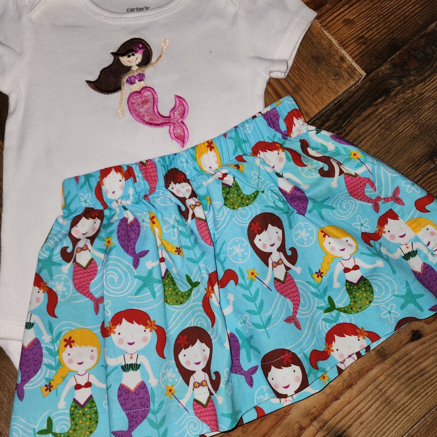 Mermaid Two Piece Skirt Set Size 12m