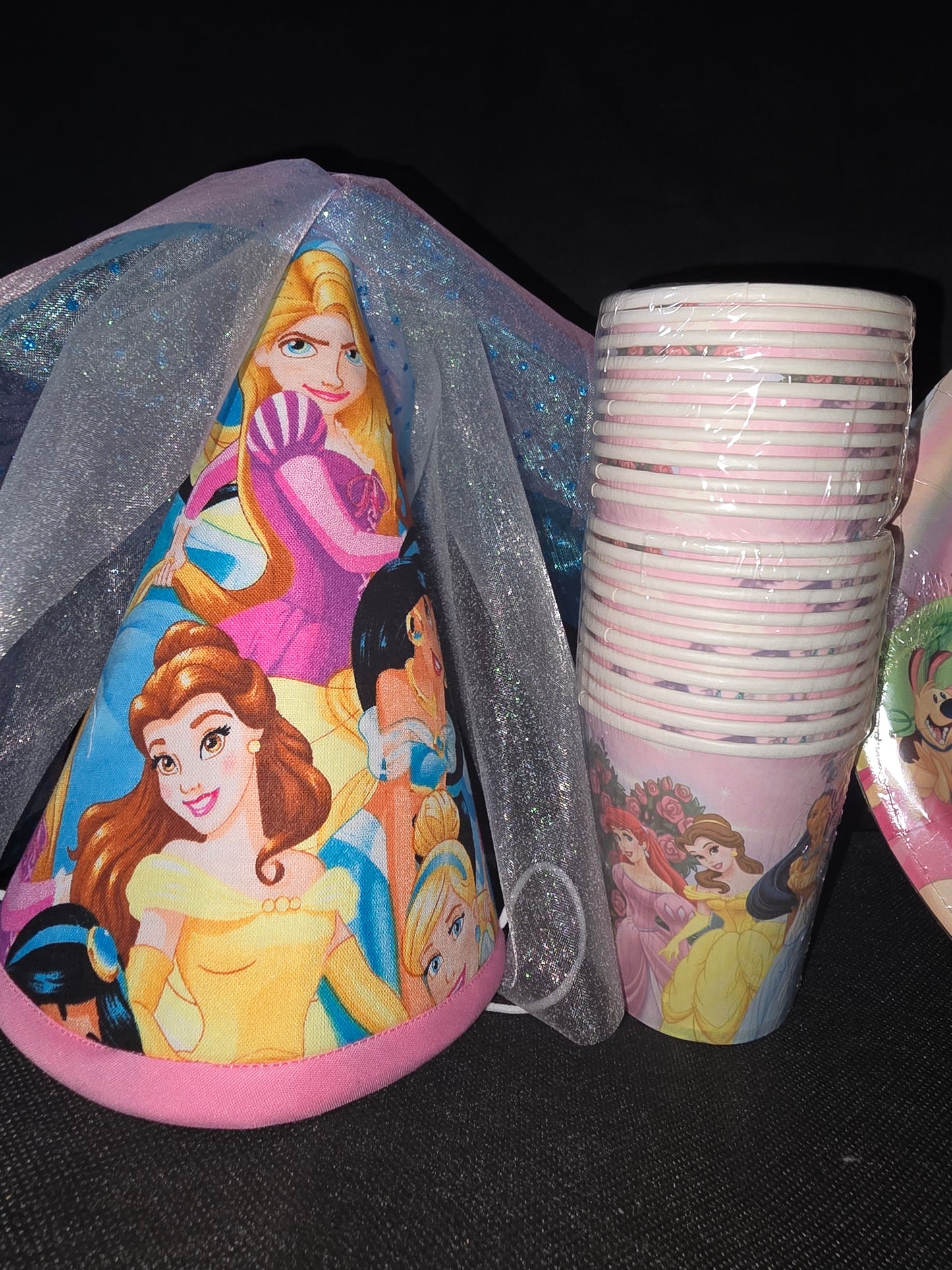 Princess Birthday Party Hat and Supplies