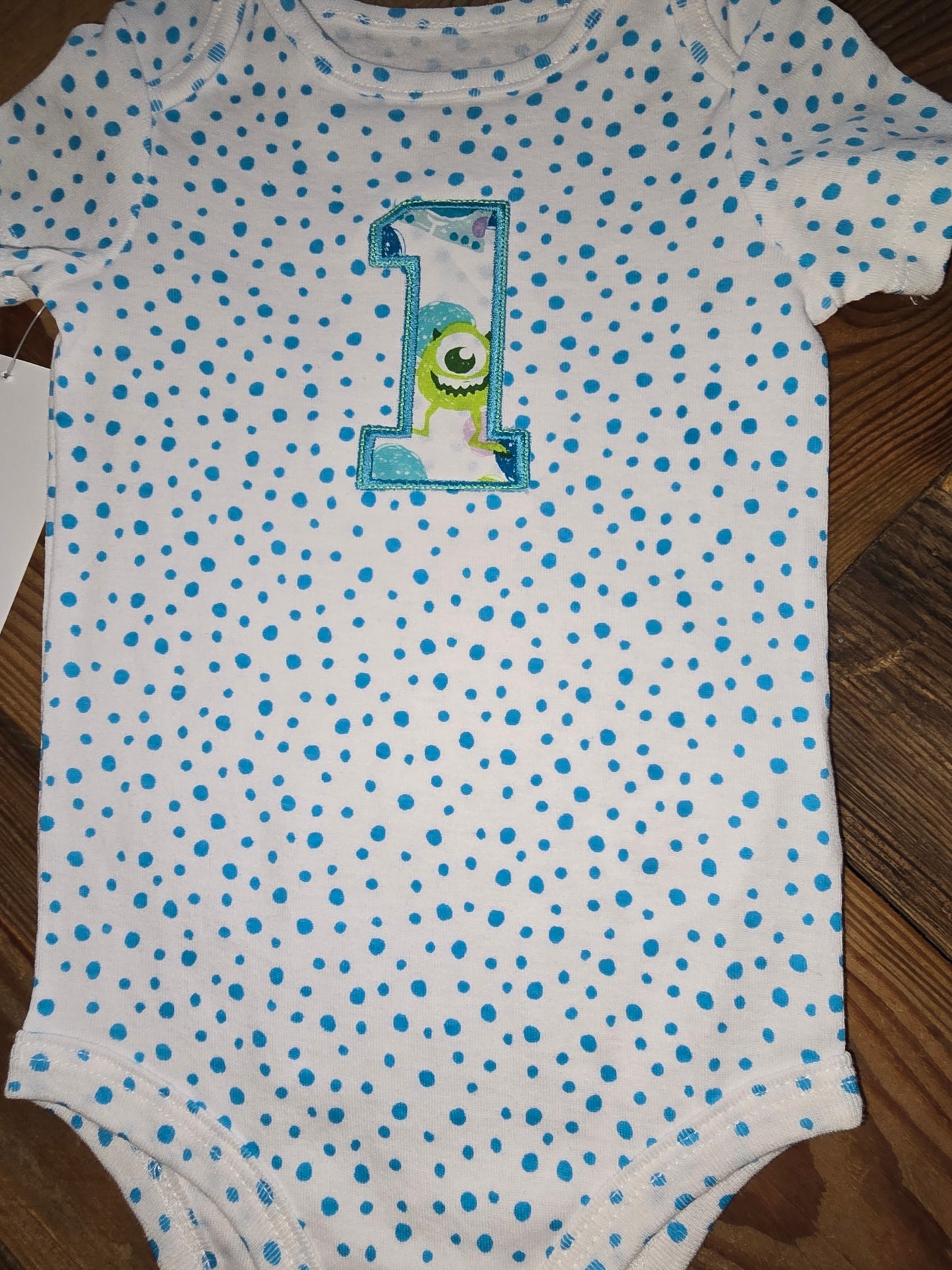 Monster Inc First Birthday Bodysuit