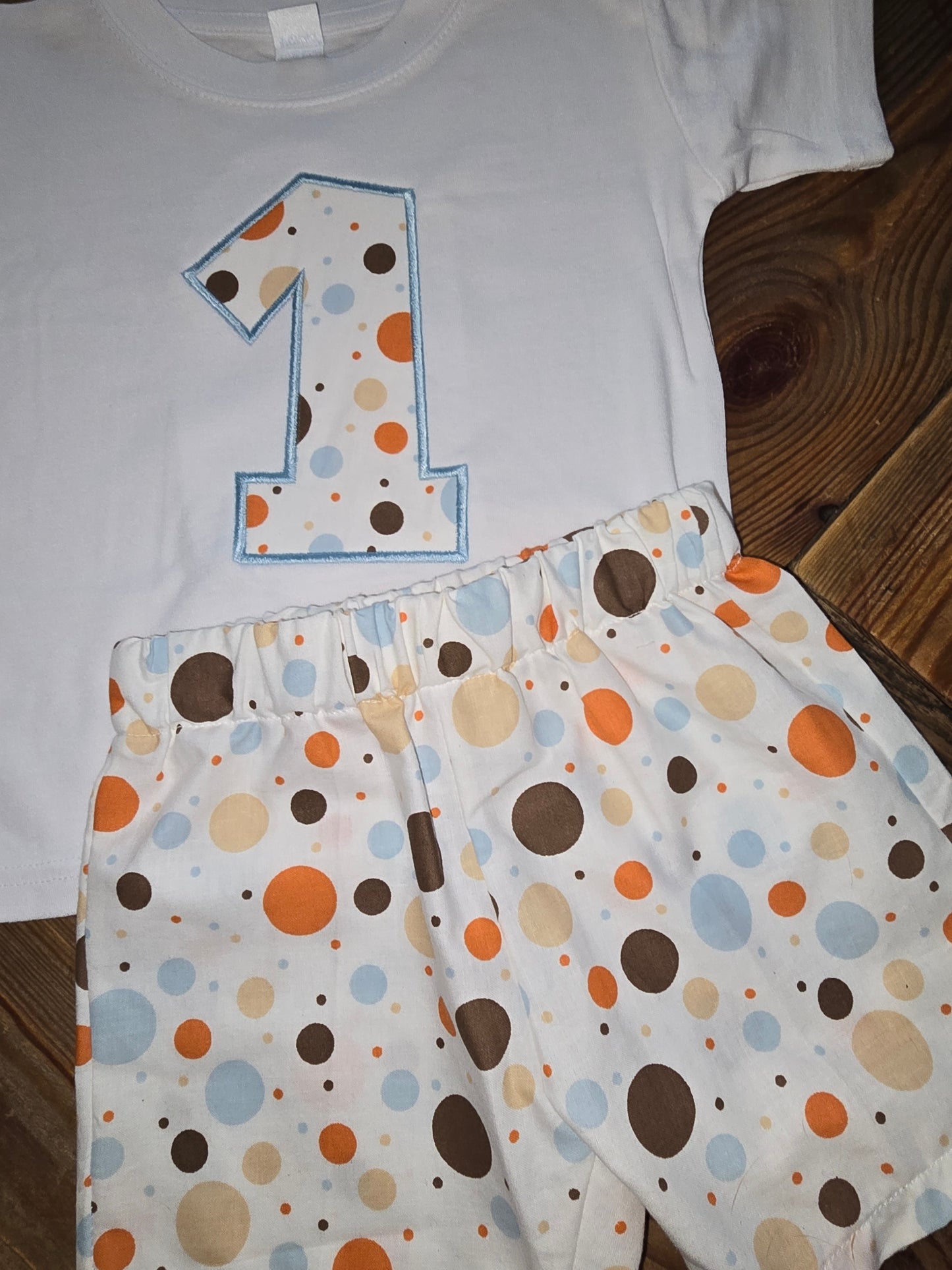 Polka Dot Size 12/18m First Birthday Outfit