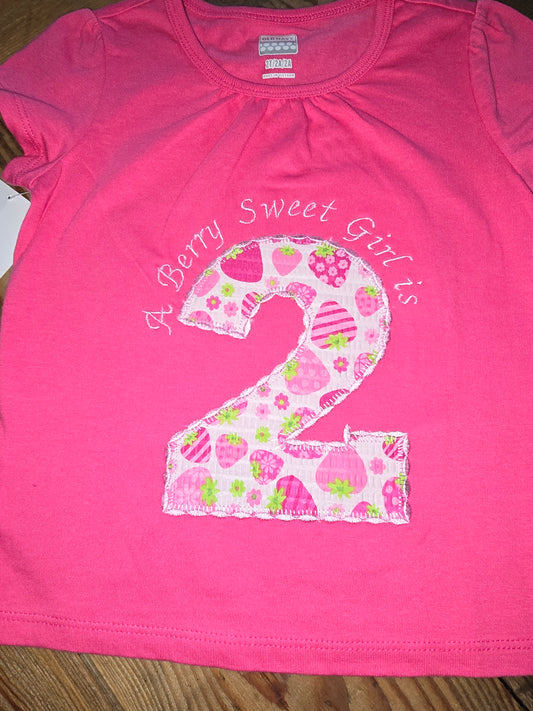 A Berry Sweet Girl Strawberry Birthday Shirt