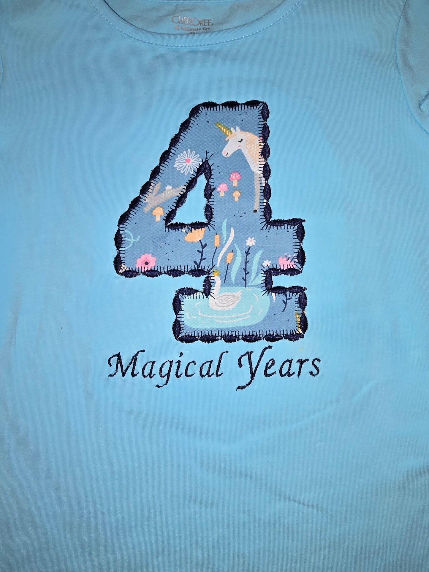 Fourth Magical Unicorn Birthday Shirt Size 4/5