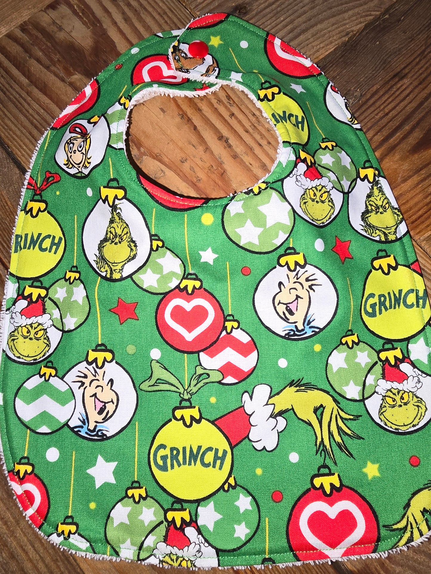 Grinch Christmas Baby Bib