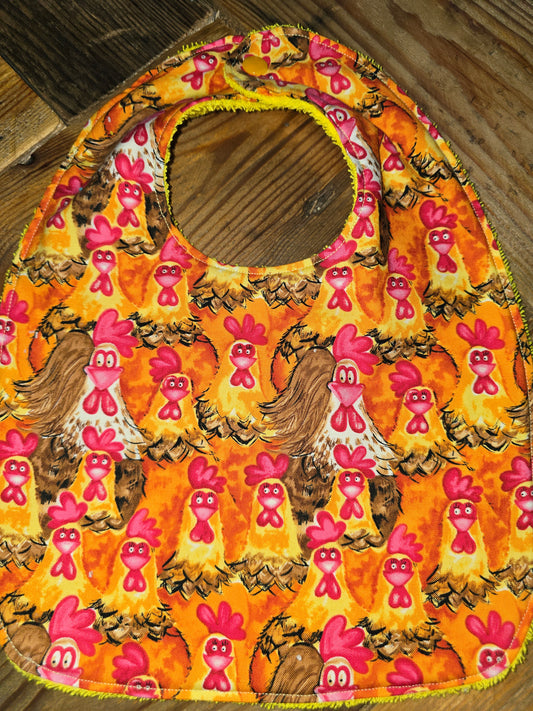 Chicken Themed Baby Bib