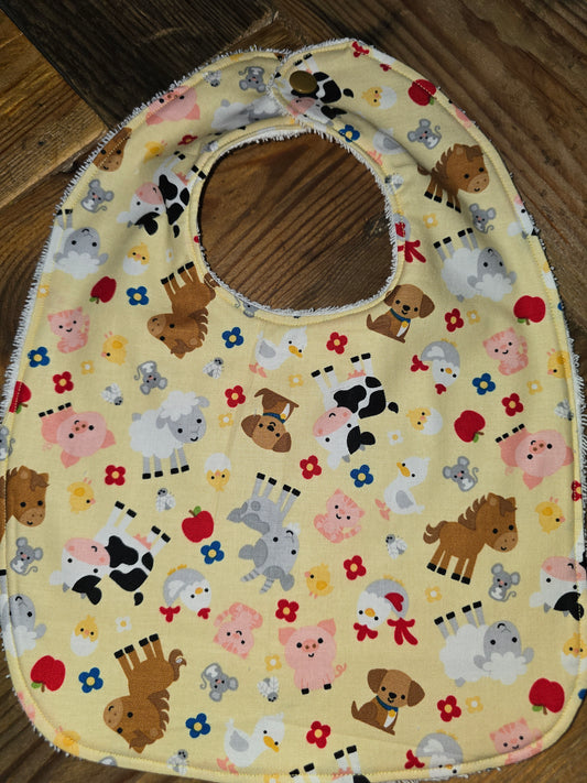 Barn Yard Animal Baby Bib