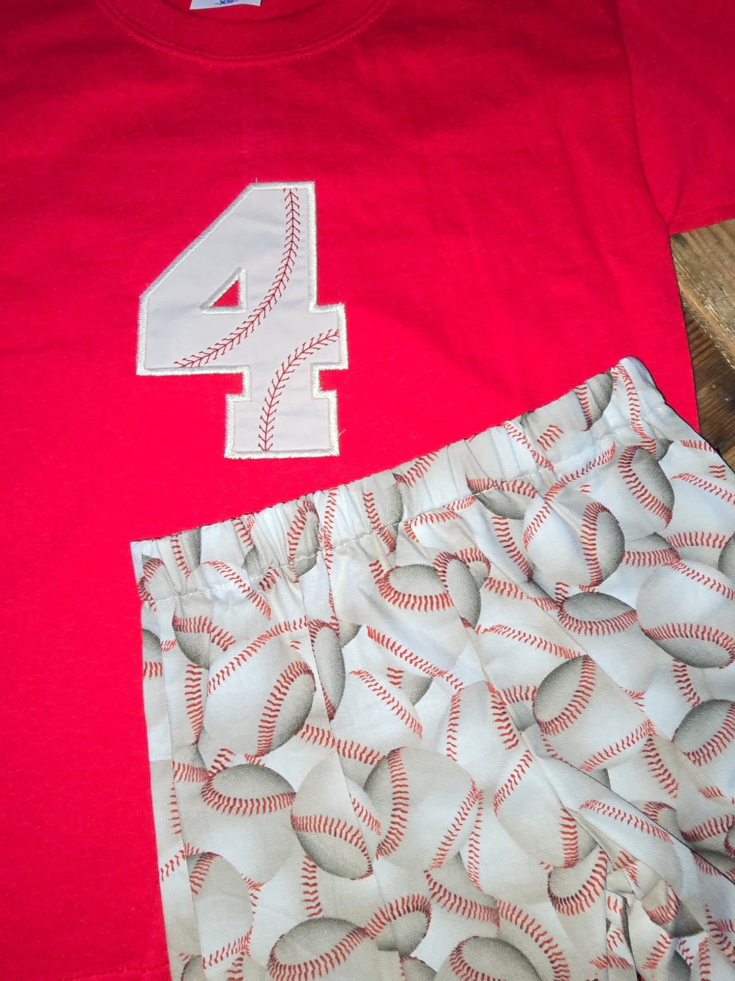 Baseball Themed Two Piece Birthday Set