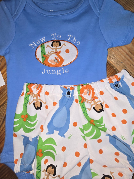 Jungle Book Themed New to the Jungle Two Piece Size 6m Outfit