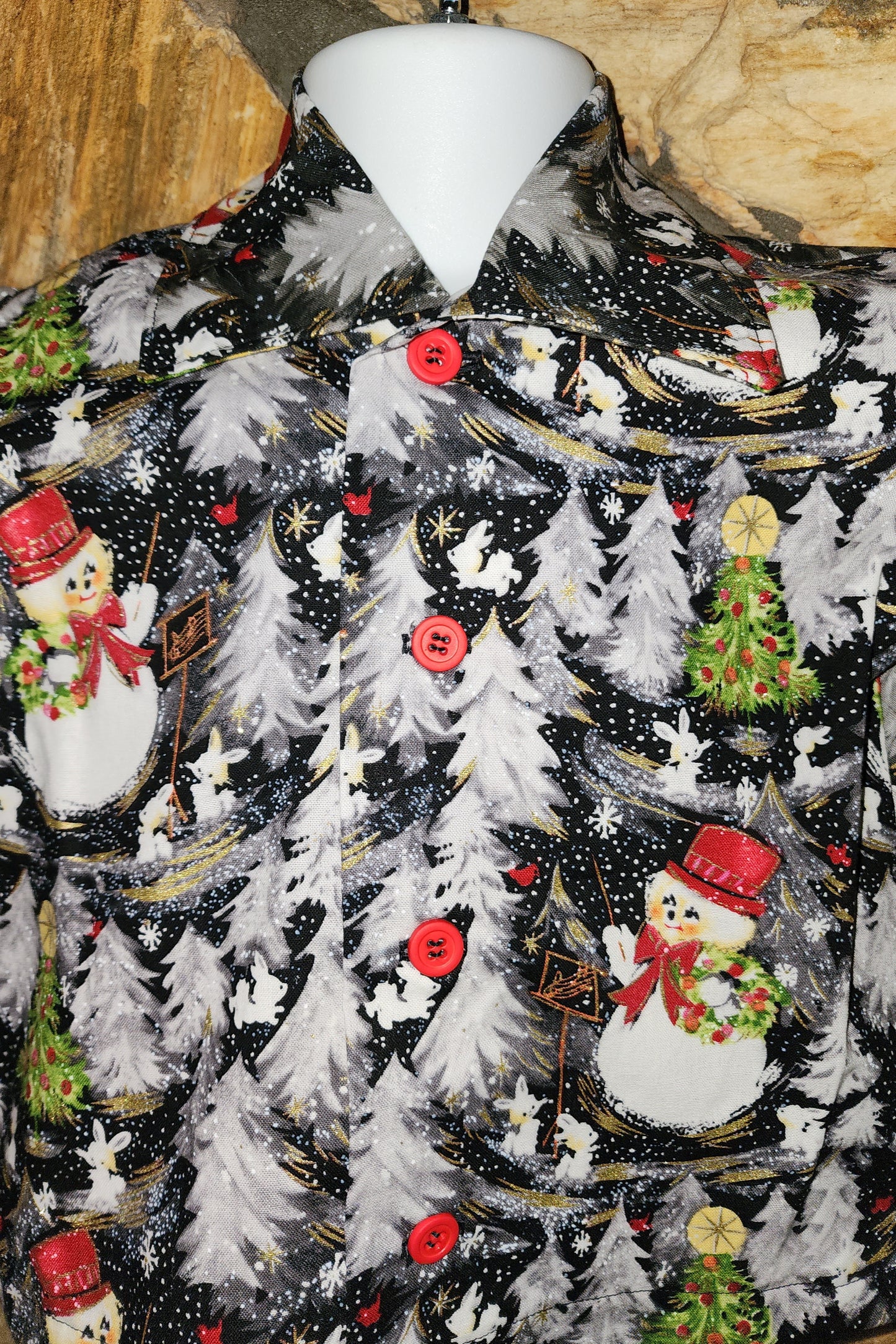 Retro Snowman Size 12m Shirt