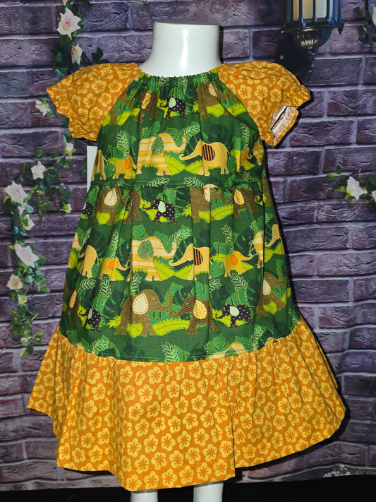 Elephant Safari Dress Size 18/24 m