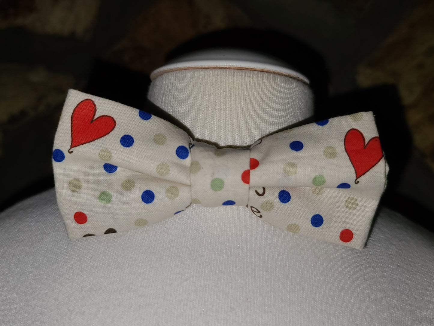 boys valentine polka dot and hearts bowtie