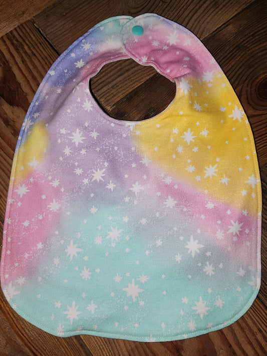 Pastel Star Baby Bib