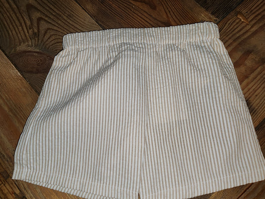 KAHKI Striped Seersucker Striped Sjorts