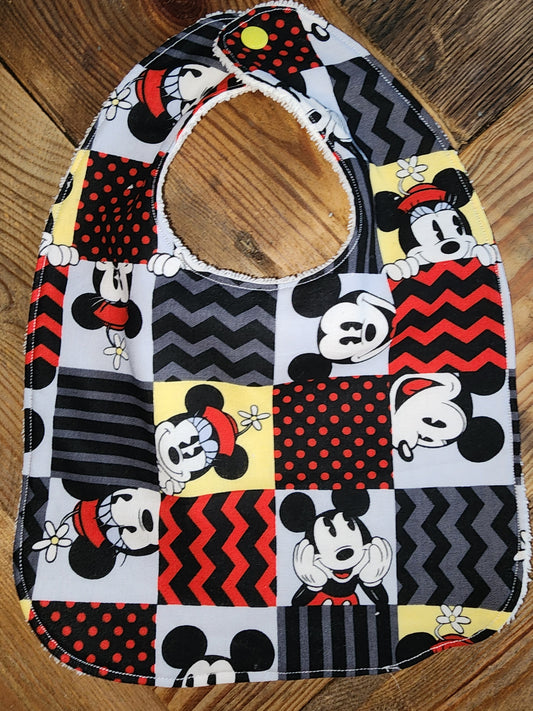 Mickey and Minnie Baby Bib