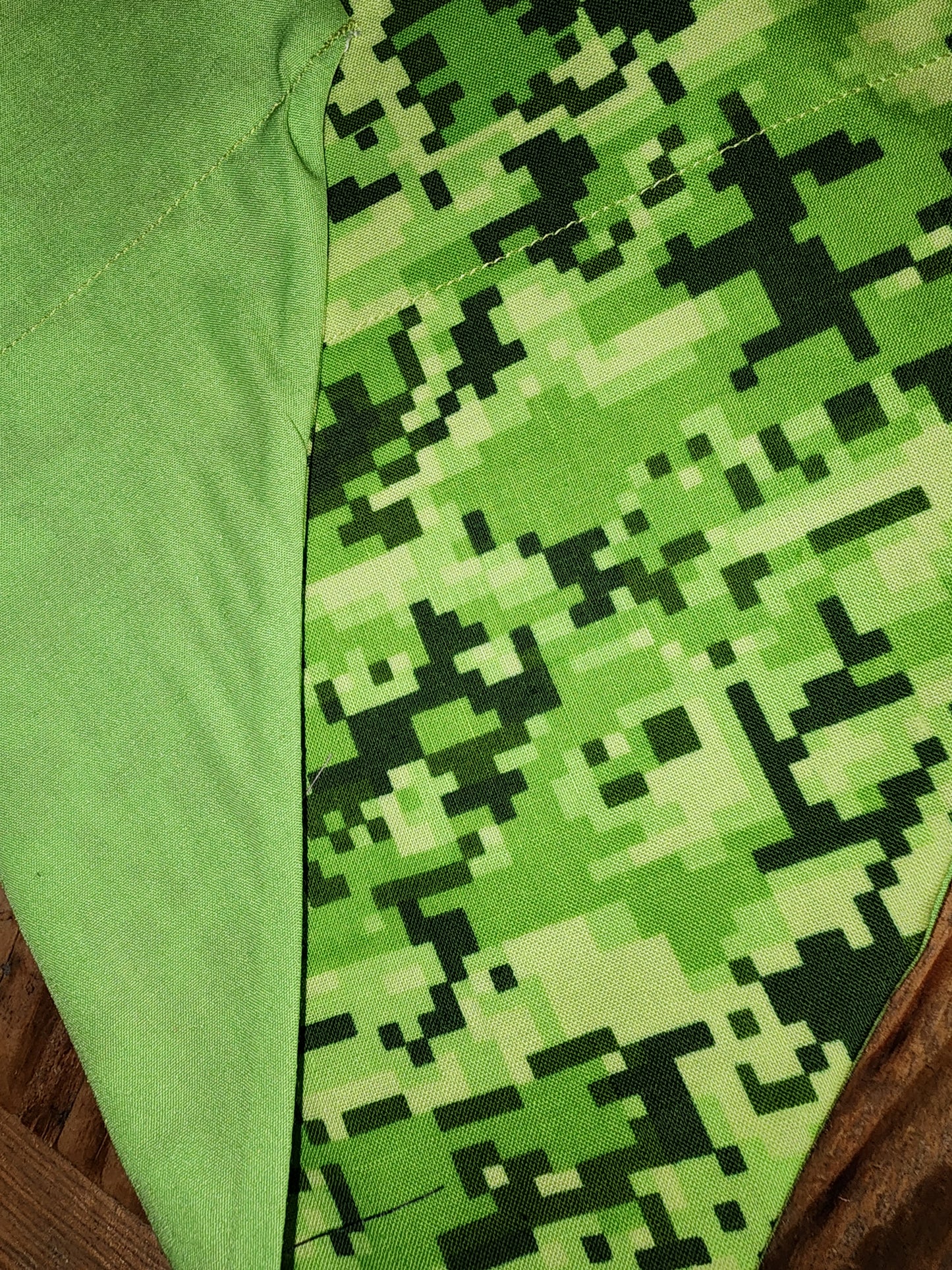 Pixelated Creeper Inspired Bandana