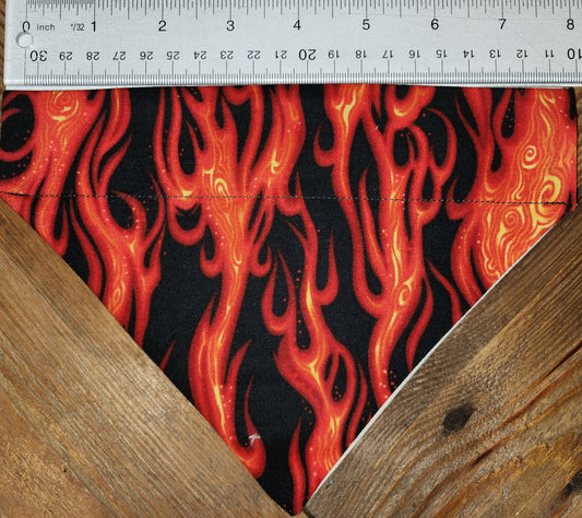 Burning Fire Small Dog Bandana