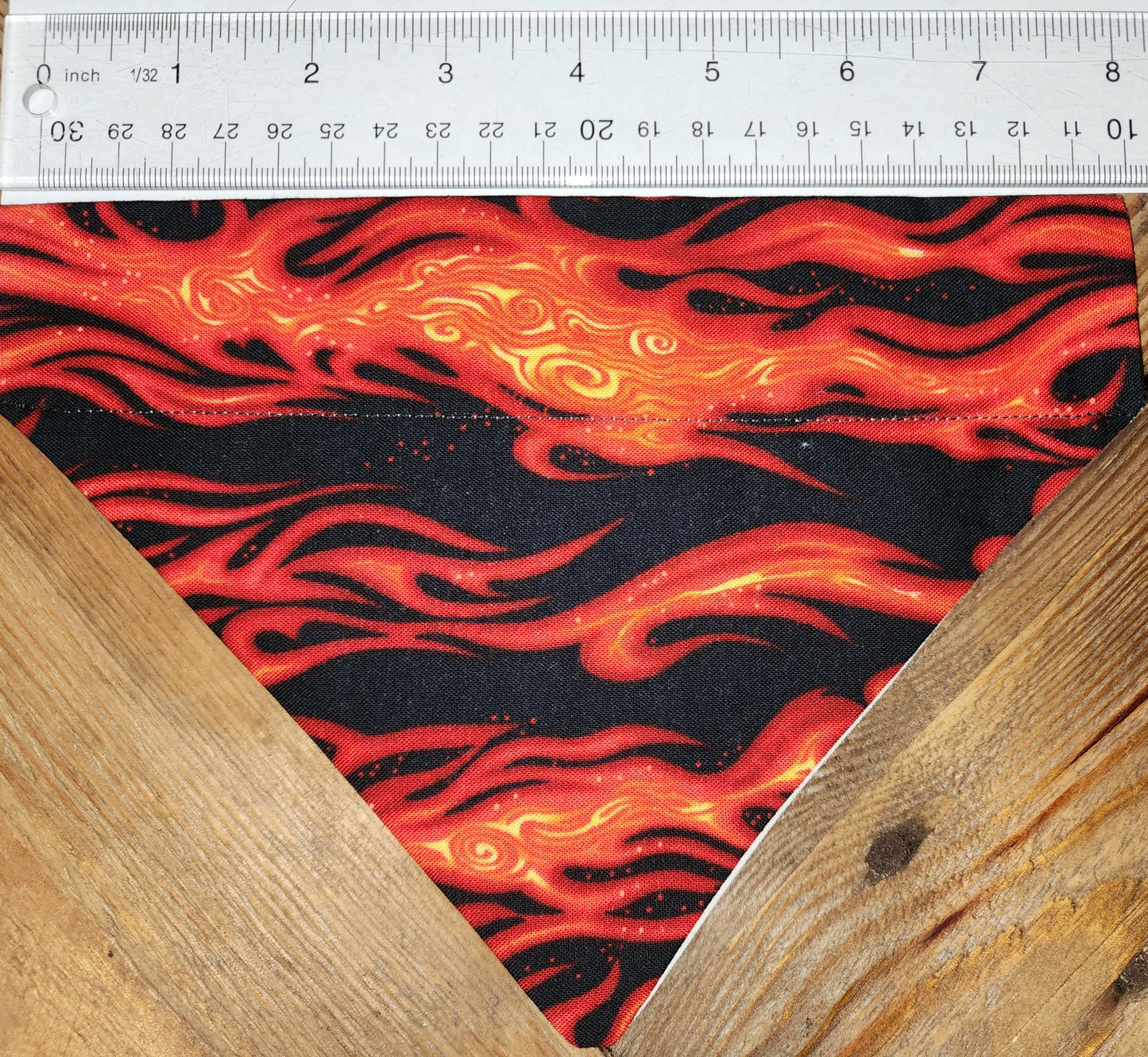 Burning Fire Small Dog Bandana