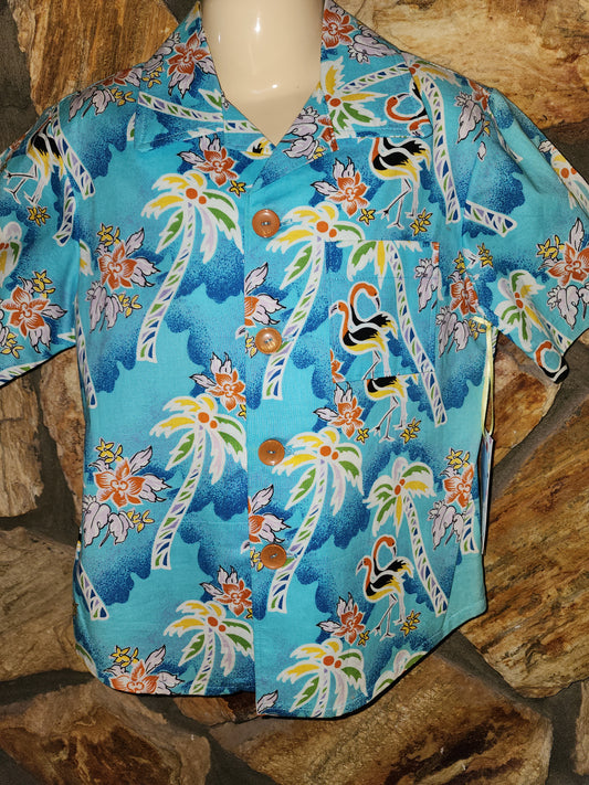 Flamingo Hawian Size 5 Shirt