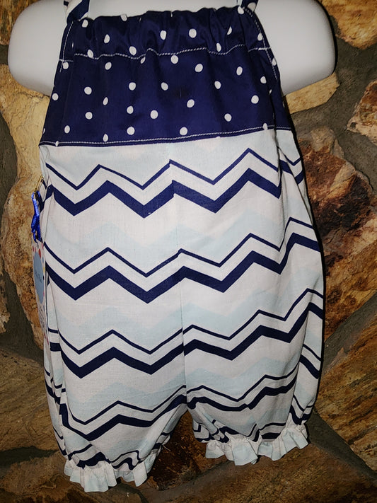 Blue Dot and Chevron Size 12m Halter Bubble