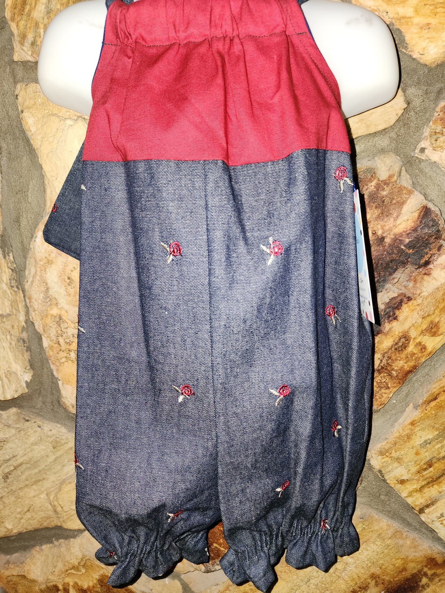 Denim Flower Romper Size 12m