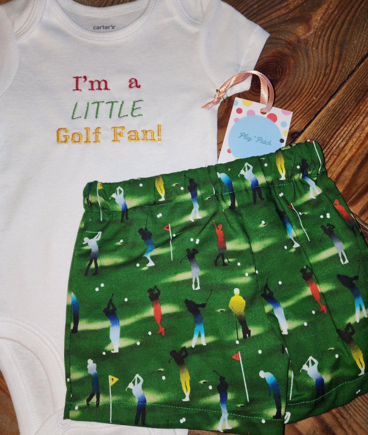 Little Golf Fan Size 3m Two Piece Outfit