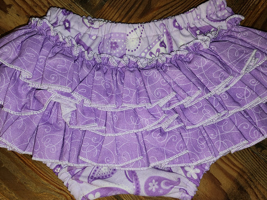 Purple Paisley Size 12m Ruffle Bottom