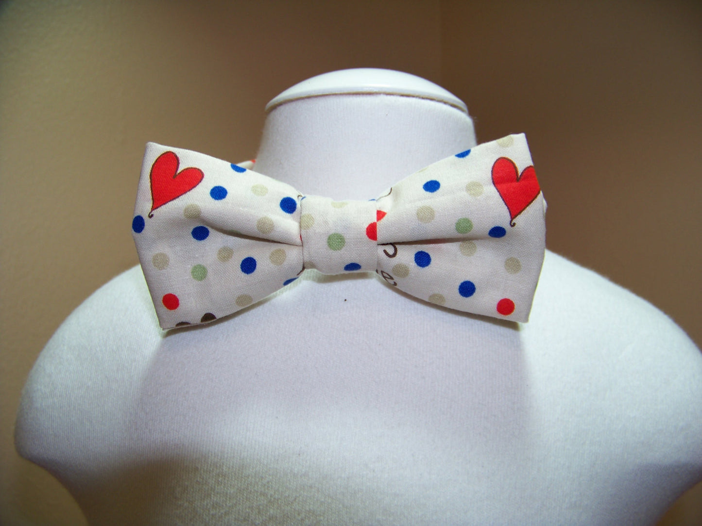 boys valentine polka dot and hearts bowtie